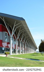 Monselice, Italy - Aug 14 2022: New Modern Hospital Building, Front East