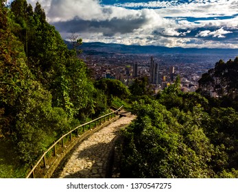 Monserrate Bogota Colombia, Bogota From Above, Aerial Shot Bogota,