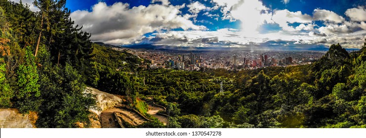 Monserrate Bogota Colombia, Bogota From Above, Aerial Shot Bogota,