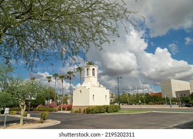 Monsoon Clouds Float Over Downtown Mesa, Arizona