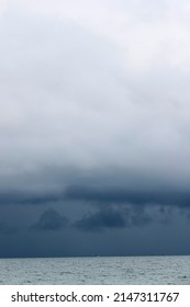 Monsoon Season. Large Storm Clouds Over South China Sea.  Phu Quoc. Vietnam.