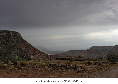 Monsoon Utah Dark Desert Skies