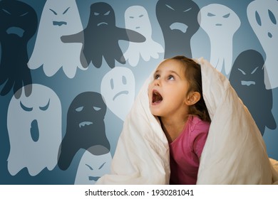 Monster Ghost Hiding Under Blanket Home Stock Photo (Edit Now) 1930281041