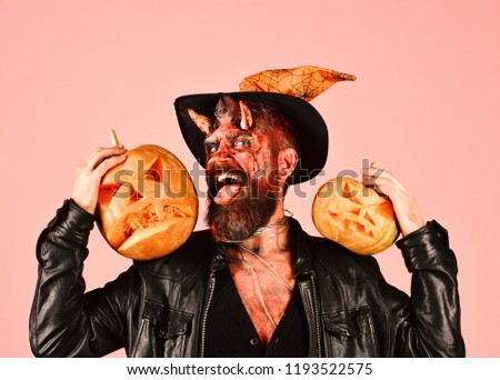 Poster: Monster with October decorations