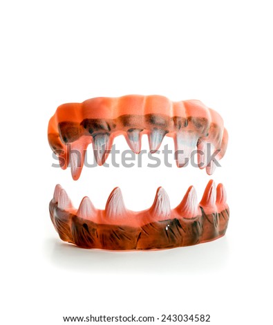 Monster's ugly sharp teeth