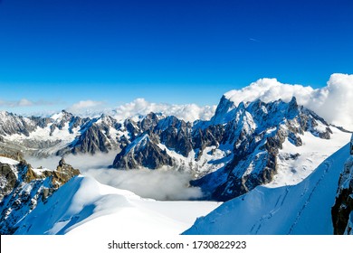 Mont Blanc massif in the French Alps