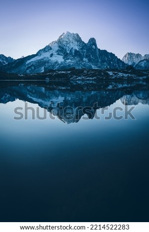 Similar – Foto Bild Matterhorn and Dente Blanche from Riffelsee mountain lake