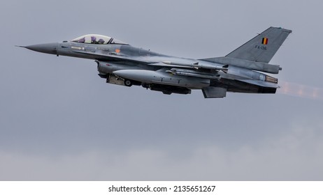 Mont De Marsan Landes France 05 17 2019 General Dynamics F-16 Fighting Falcon Tiger Meet