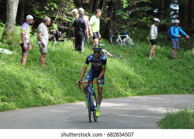 MONT DU CHAT, FRANCE - JUNE 9:  Peter Van Speybrouck (BEL) Ascends The HC Category Climb In Stage 6 Of The Critérium Du Dauphiné On June 9, 2017 On The Mont Du Chat, France.