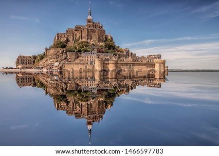 Mont Saint Michel, an UNESCO world heritage site in Normandy, France
