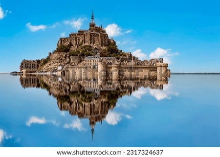 Mont Saint Michel, a UNESCO world heritage site in Normandy, France