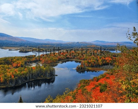 Mont Tremblant National Park Lake Lac Monroe Autumn Landscape Quebec