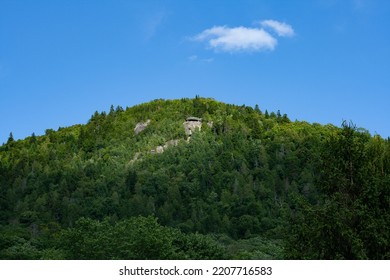 Mont Tremblant, Quiet Beach In A Beautiful National Park In Perfect Harmony With Nature, Enjoying The Summer And The Sun