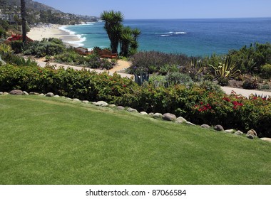 Montage Hotel Lawn In Laguna Beach, California.