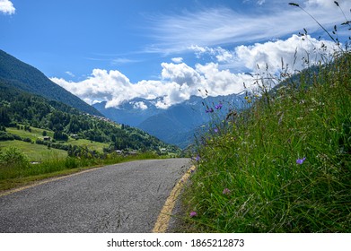 Montain Road In Nature In Trentino  