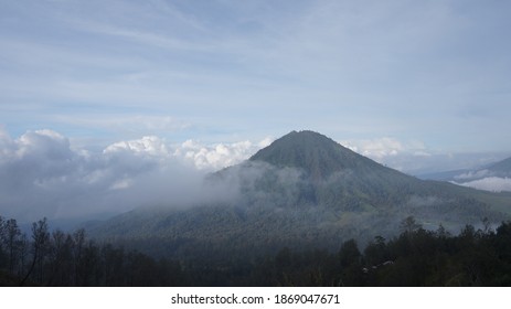 Montain View On The Top At Ijen Crater