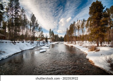 Montana Creek In Winter