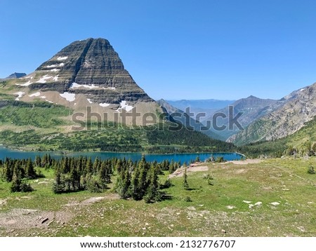 Similar – Image, Stock Photo Bow Lake Panorama at the Icefield Parkway in Banff National Park