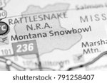 Montana Snowbowl. Montana on a map.