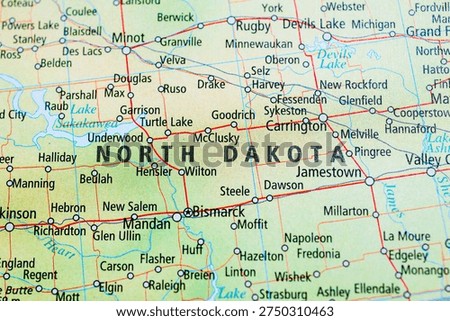 Montana state map close up featuring Great Falls and Lewistown