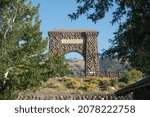 Montana, United States Fall 2021 Yellowstone Roosevelt Arch