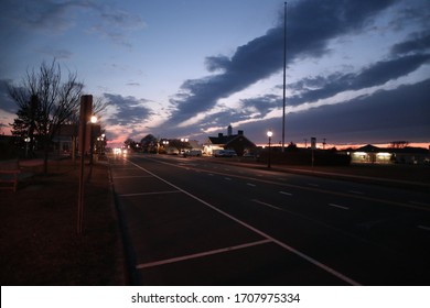 Montauk Main Street Night Time