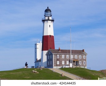 The Montauk Point Light Lighthouse In Montauk Point State Park, NY