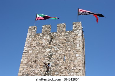 Montblanc Castle Tower In Monblanc / Conca De Barberà. The Wall And Tower Were Built From XIV Century. There's Documentation About The Castle From 1170.