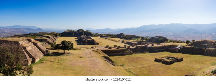 Monte Alban Ruins Of The Zapotec Civilization In Oaxaca, Mexico