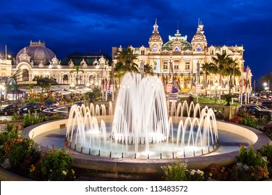 The Monte Carlo Casino, gambling and entertainment complex in Monte Carlo, Monaco, Cote de Azul, Europe. It includes a casino, Grand Theatre de Monte Carlo, and office of Les Ballets de Monte Carlo.