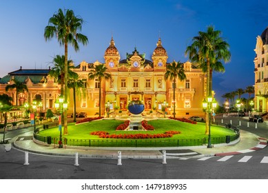 Monte Carlo. Casino, gambling and entertainment complex in Monaco, Cote de Azul, Europe.