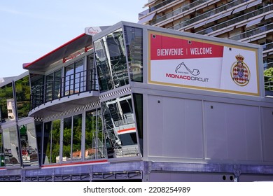 Monte Carlo, Monaco - 09 27 2022 : Monaco Circuit Grand Prix Race Text Sign French And Logo Brand Of Grand Prix Formula One 1