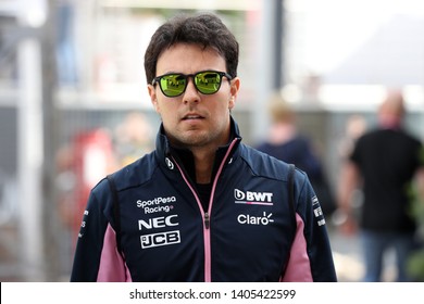 Monte Carlo, Monaco - 23 May 2019.Sergio Perez Of SportPesa Racing Point F1 Team In The Paddock During The F1 Grand Prix Of Monaco