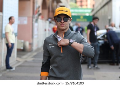 Monte Carlo, Monaco - 26th May , 2019. Lando Norris Of McLaren F1 Team In The Paddock During The F1 Grand Prix Of Monaco