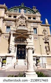 Monte Carlo, Monaco - September 2021: Opened In 1879 As Part Of The Monte Carlo Casino, The Opera De Monte-Carlo Is Home To The Les Ballets De Monte Carlo And The Monte-Carlo Philharmonic Orchestra.