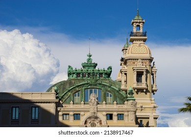 Monte Carlo, Monaco - September 2021: Opened In 1879 As Part Of The Monte Carlo Casino, The Opera De Monte-Carlo Is Home To The Les Ballets De Monte Carlo And The Monte-Carlo Philharmonic Orchestra.