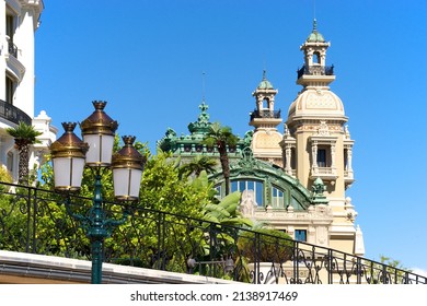 Monte Carlo, Monaco - September 2021: Opened In 1879 As Part Of The Monte Carlo Casino, The Opera De Monte-Carlo Is Home To The Les Ballets De Monte Carlo And The Monte-Carlo Philharmonic Orchestra.