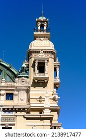 Monte Carlo, Monaco - September 2021: Opened In 1879 As Part Of The Monte Carlo Casino, The Opera De Monte-Carlo Is Home To The Les Ballets De Monte Carlo And The Monte-Carlo Philharmonic Orchestra.