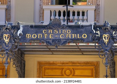 Monte Carlo, Monaco - September 2021: The Iconic Monte Carlo Casino And Its Adjoining Opera De Monte-Carlo Have Been Colorful Landmarks In The Principality Of Monaco For More Than A Century. 