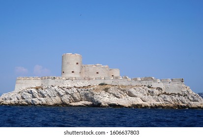 Monte Cristo castle in Mediterranean sea in France                               