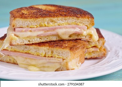 Monte Cristo sandwich with ham and cheese