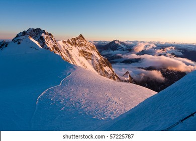 Monte Rosa At Sunrise