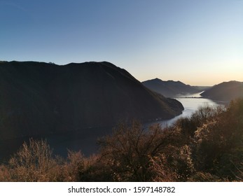 Monte Brè - Switzerland : Majestic View Over Lake Lugano On A Pristine Winter Afternoon