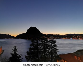 Monte Brè - Switzerland : Majestic View Over Lake Lugano On A Pristine Winter Afternoon