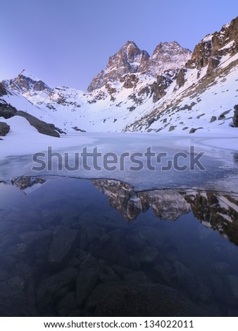 Monte Viso or Monviso ( 3841 m ), the highest mountain of the Cottian Alps.