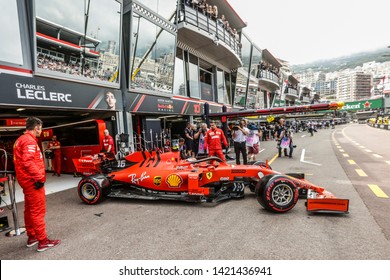 Monte-Carlo, Monaco. 26/05/2019. Grand Prix Of Monaco. F1 World Championship 2019. Charles Leclerc, Ferrari.