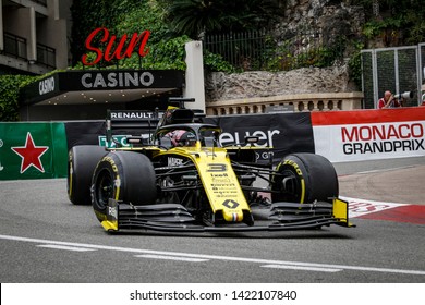 Montecarlo, Monaco. 26/05/2019. Grand Prix Of Monaco. F1 World Championship 2019. Daniel Ricciardo, Renault.