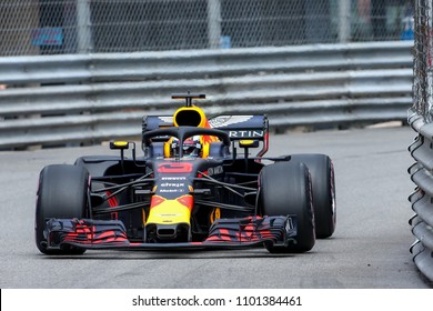 Monte-Carlo, Monaco. 27/05/2018. Grand Prix Of Monaco. F1 World Championship 2018. Daniel Ricciardo. Red Bull.