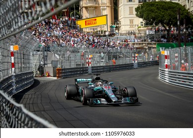 Monte-Carlo, Monaco. 27/05/2018. Grand Prix Of Monaco. F1 World Championship 2018. Lewis Hamilton, Mercedes.