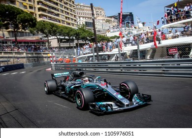 Monte-Carlo, Monaco. 27/05/2018. Grand Prix Of Monaco. F1 World Championship 2018. Lewis Hamilton, Mercedes.